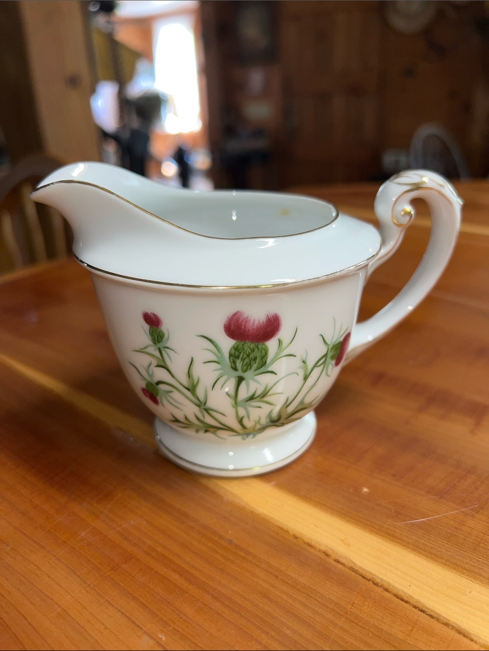 Vintage Craftsman Japan Thistle Flower Creamer 371
